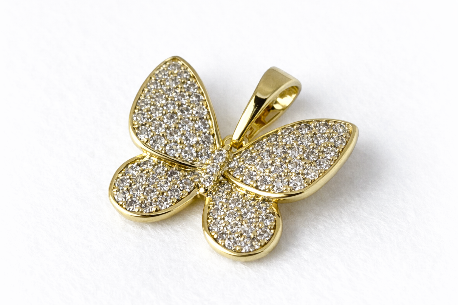 Celeste Butterfly Charm pendant 14k gold filled butterfly zirconia pendant