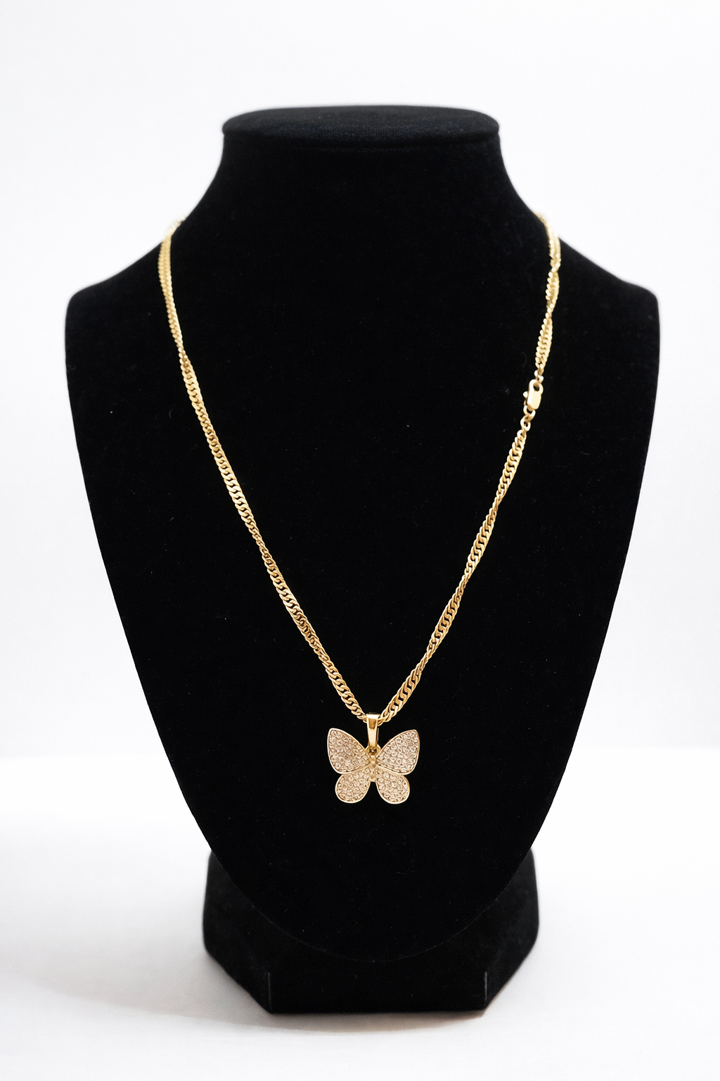Celeste Butterfly Charm necklace 14k gold filled butterfly pendant with chain