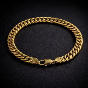 14K gold filled men's Cuban link bracelet 19cm luxury gold bracelet