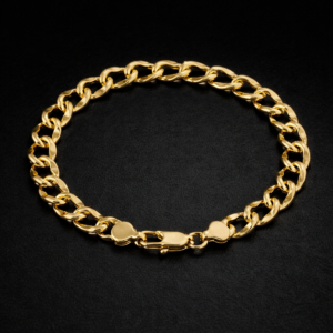 14K gold filled men's Cuban link bracelet 20cm luxury gold bracelet