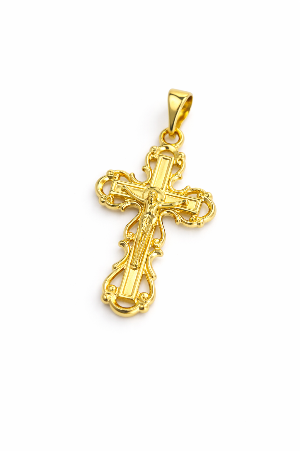 Classic crucifix pendant charm in 14K gold filled