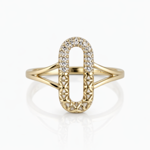 Luxe Radiance Gold Ring 14k gold filled ring with zirconia stones