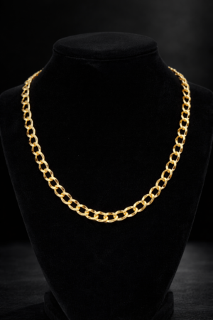 mens figaro link chain necklace 50cm 14k gold filled jewelry